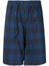 And Wander Check-print Track Shorts