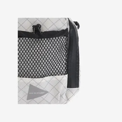 And Wander Checkered Nylon Crossbody Bag In White