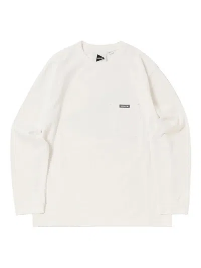 And Wander Chest-pocket Long-sleeve T-shirt In White