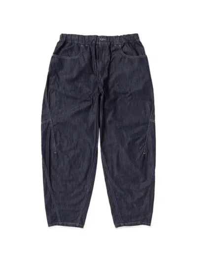 And Wander Contrast-stitch Trousers In Blue