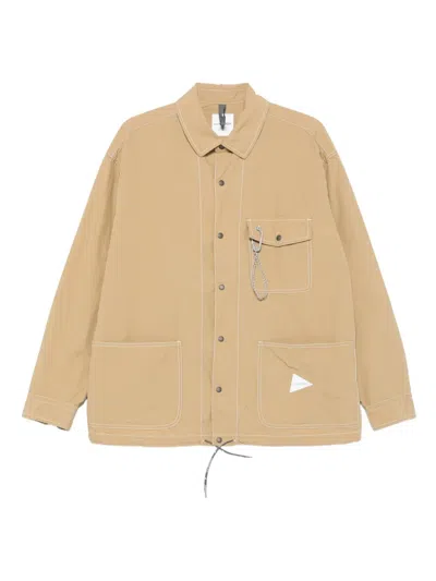 And Wander Cordura Shirt Jacket In Neutral