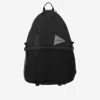 And Wander Cotton Blend Backpack With Mesh Pocket In Black