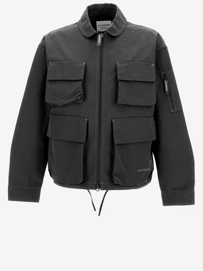 And Wander Cotton Blend Jacket In Black