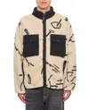 And Wander Map Key Boa Jacket In Neutrals