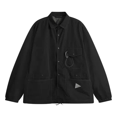 Pre-owned And Wander Crinkled Nylon Shirt Jacket 'black' | Men's Size L