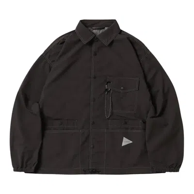 Pre-owned And Wander Crinkled Nylon Shirt Jacket 'charcoal' | Grey | Men's Size L In Gray