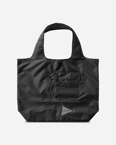 And Wander Crispy Rip Grocery Pocket Bag In Black