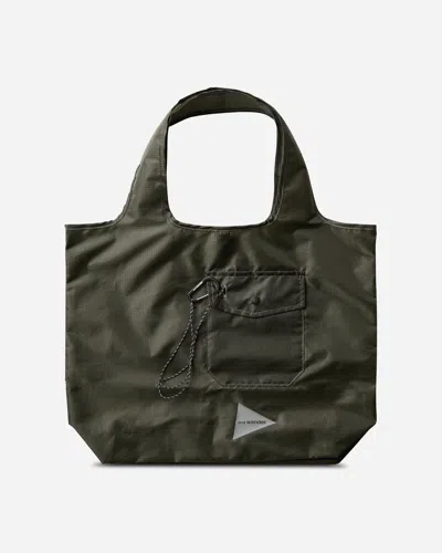 And Wander Crispy Rip Grocery Pocket Bag Khaki In Brown