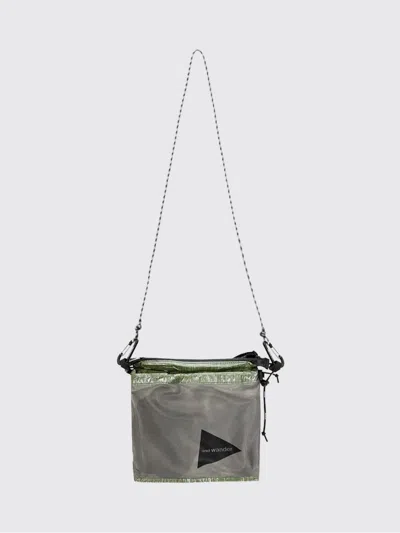 And Wander Crossbody Bag  Woman Color Green In Gray
