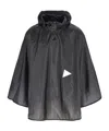 And Wander Hooded Lightweight Coat Printed Back Waterproof In Black