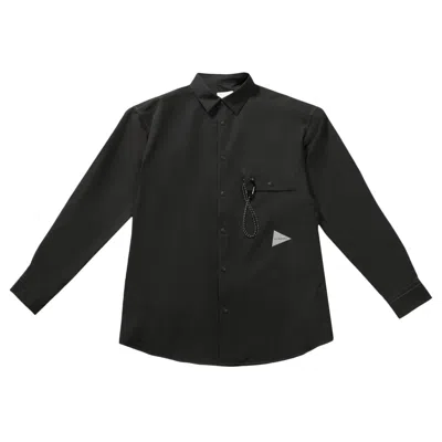 Pre-owned And Wander Dry Breathable Long-sleeve Shirt 'charcoal' | Brown | Men's Size Xl