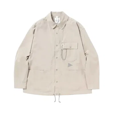 Pre-owned And Wander Dry Rip Shirt Jacket 'light Beige' | Tan | Men's Size L In Brown