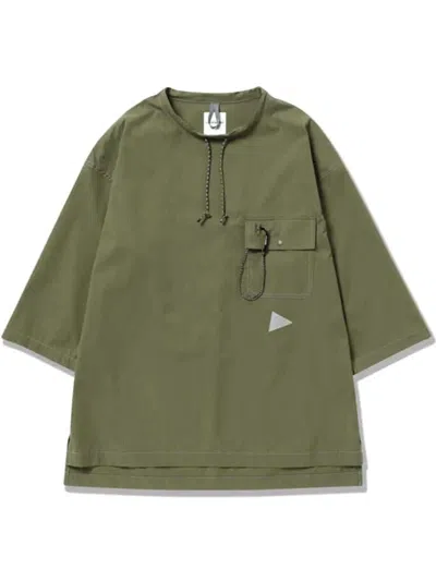 And Wander Dry Ripstop T-shirt In 绿色