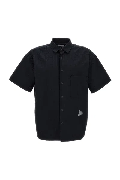 And Wander Dry Soft Seersucker Shirt In Black