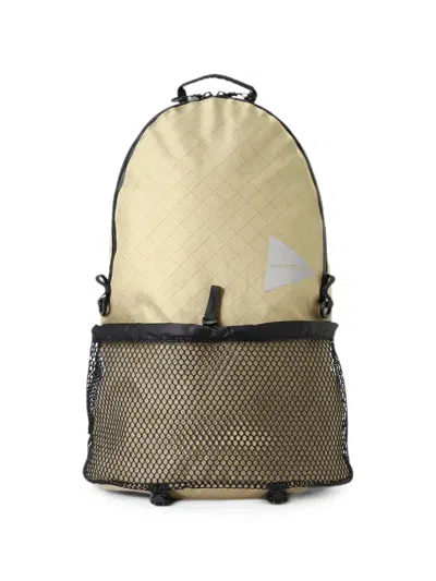 And Wander Ecopack Logo-detail Backpack (20l) In Neutral