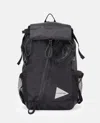 And Wander Adjustable-straps Backpack In Black