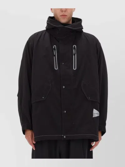 AND WANDER FISHTAIL OCTA HOODED LONG JACKET