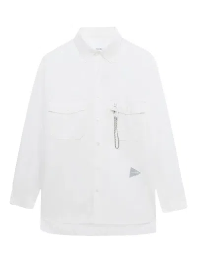 And Wander Flap-pocket Shirt In White