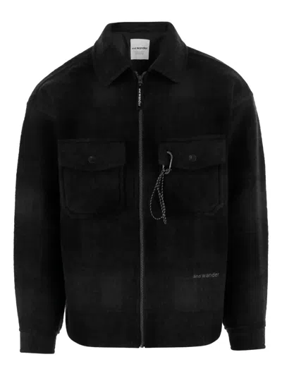 And Wander Flap-pocket Zip Jacket In Black