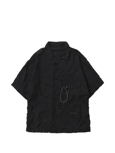 And Wander Short-sleeved Casual Shirt With Functional Features In Black
