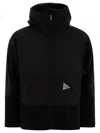 And Wander Fleece-insert Jacket With Adjustable Waist In Black