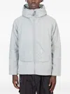 And Wander Fleece-paneled Hooded Jacket In Gray