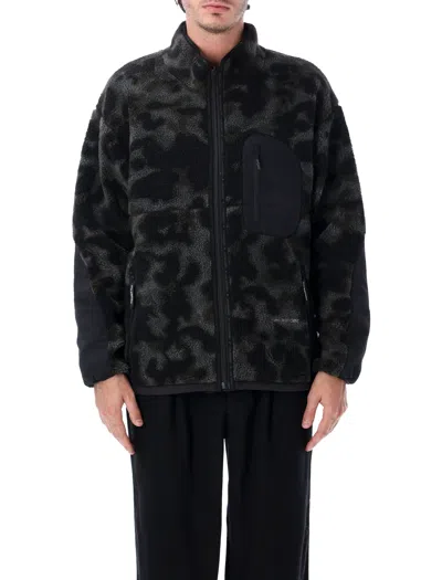 And Wander Fleece Zip Jacket With Chest Pocket In Animal Print
