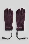 And Wander Gloves In Viola Polyester In Burgundy
