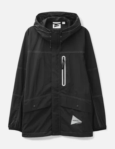 And Wander Gramicci X  Brushed Nylon Jacket In Black