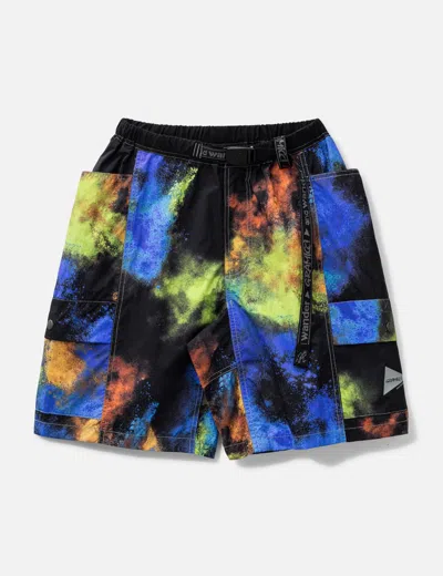 And Wander Gramicci X  Brushed Nylon Short Pants In Multi