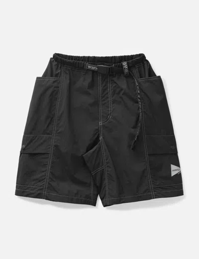 And Wander Gramicci X  Brushed Nylon Short Pants In Black
