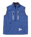 And Wander Gramicci X  Brushed Nylon Vest In Blue