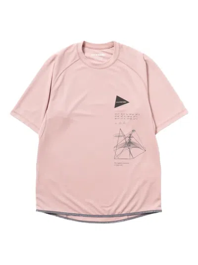 And Wander Graphic-print T-shirt In Pink