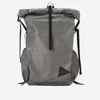 And Wander Grey Logo Backpack In Grey