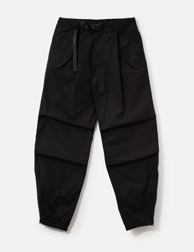 And Wander High Count Cloth Side Zip Hem Pants In Black