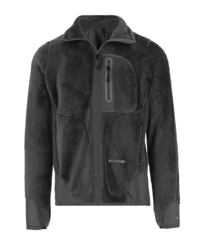 And Wander High Loft Fleece Jacket In Black