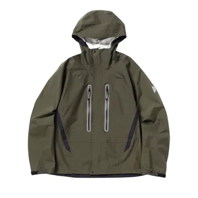 Pre-owned And Wander Hiker Rain Jacket 'dark Khaki' | Tan | Men's Size M