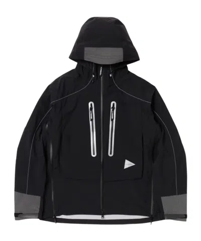 And Wander Hooded Casual Jacket In Black