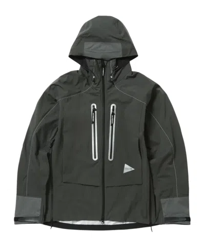 And Wander Zip-fastening Hooded Jacket In Gray