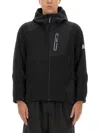 And Wander Technical Hooded Jacket In Black Water-repellent Nylon In Black