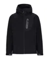 And Wander Technical Hooded Jacket In Black Water-repellent Nylon In Black