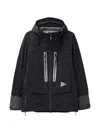 And Wander Black Pertex Shield Waterproof Technical Jacket In Black