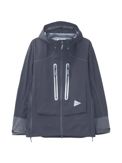 And Wander Hooded Jacket In Blue