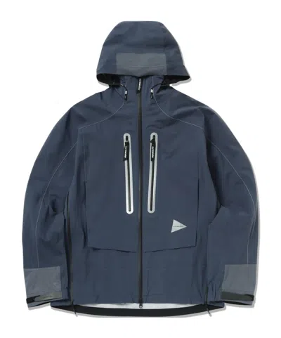 And Wander Hooded Jacket In Blue