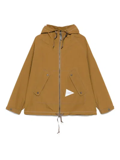 And Wander Hooded Jacket In Brown