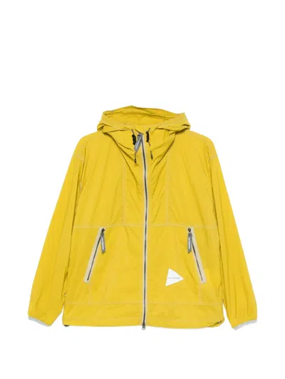 And Wander Hooded Jacket In Yellow