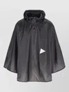 And Wander Hooded Lightweight Coat Printed Back Waterproof In Black