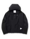 And Wander Hooded Water-repellent Jacket In Black