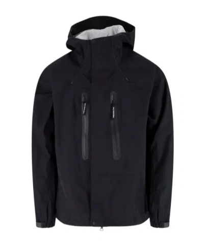 And Wander Hooded Zip Performance Jacket In Black
