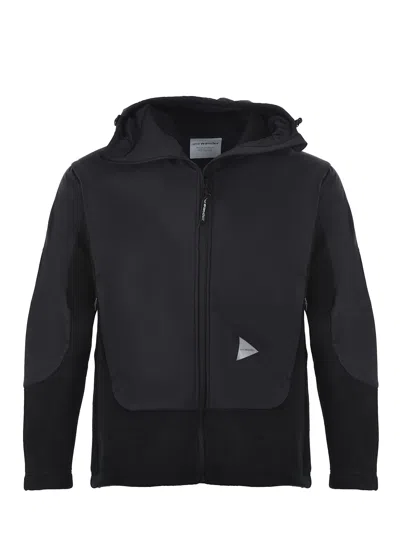 And Wander Jacket 9 Top Fleece In Nylon And Fleece In Black